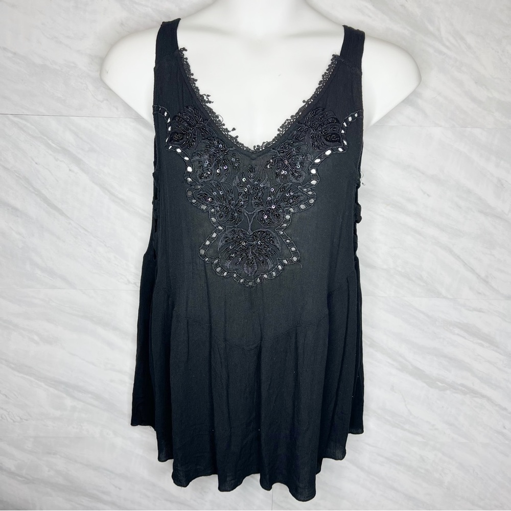 Free People Intimately Black Tunic XS